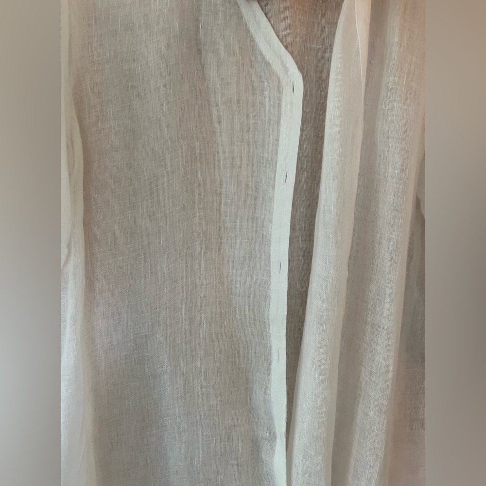 Eileen Fisher White Linen Tunic XL - Picture 5 of 8